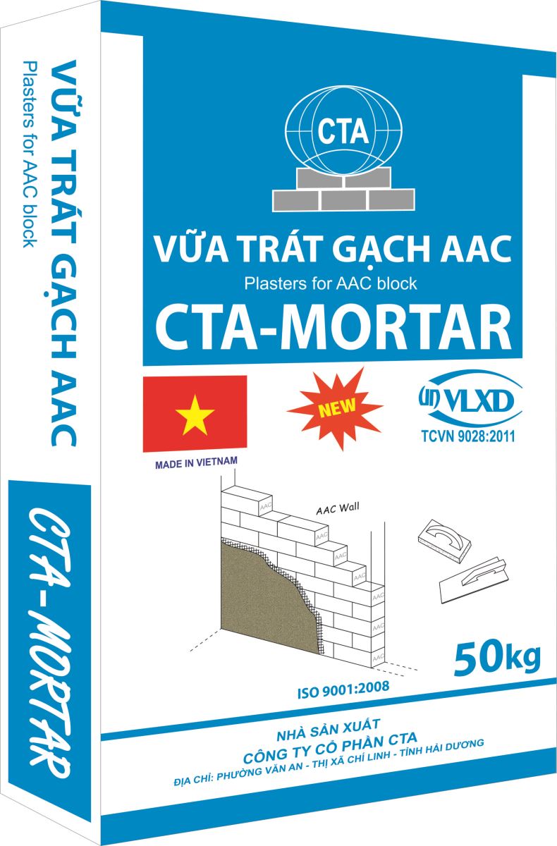 Vữa trát gạch AAC CTA -MORTAR