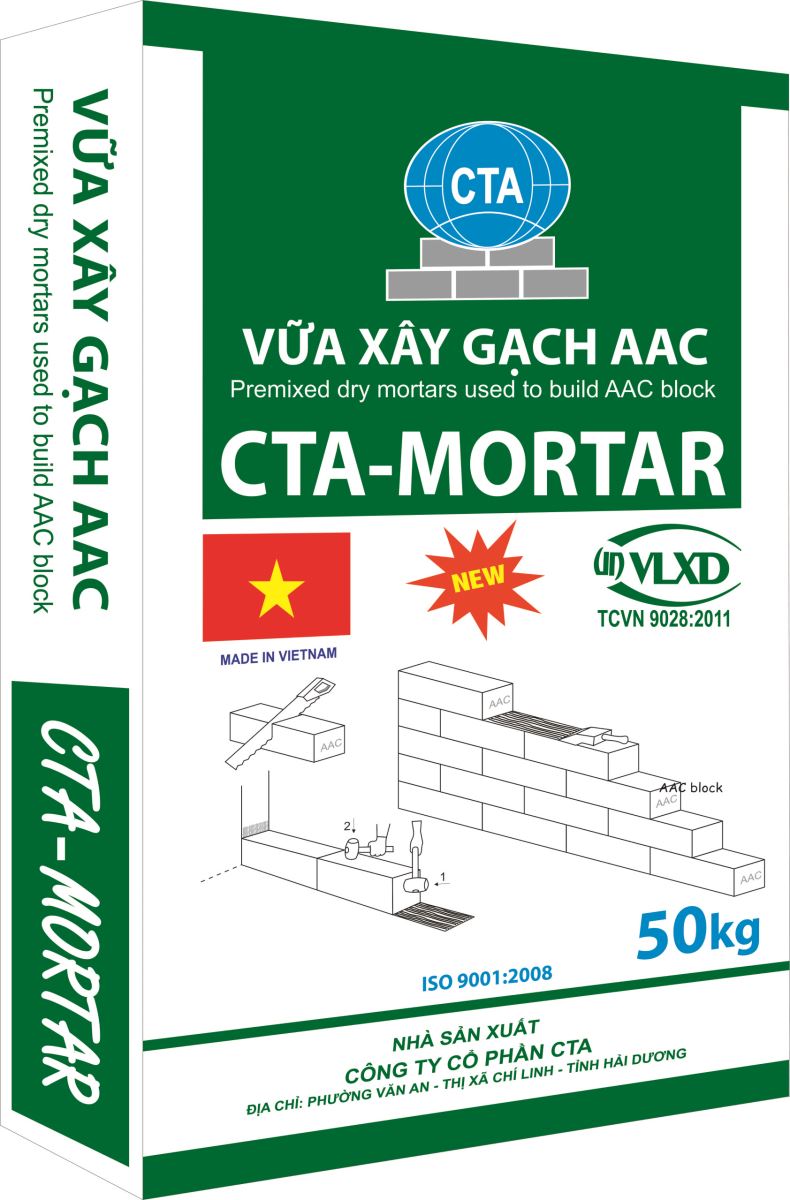 Vữa xây gạch AAC CTA - MORTAR